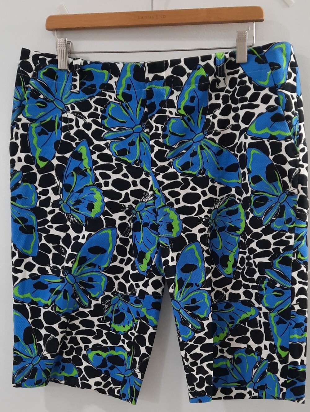 Bermuda Shorts Abstract Butterfly by For The Republic Size 12 EUC